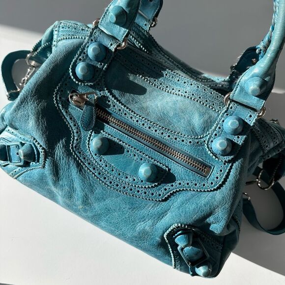 Balenciaga Handbags - Balenciaga 100% Authentic Large Hobo Bag Blue